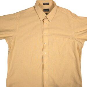 Menswear Alexander Lloyd Sz 18Tall Single needle Tailored dress Shirt Yellow
